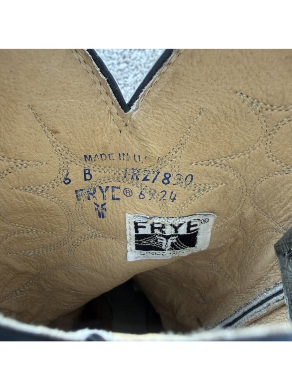 Vintage Frye Ostrich Quill Leather Women’s Western Cowboy Boots 6 B - Picture 14 of 15